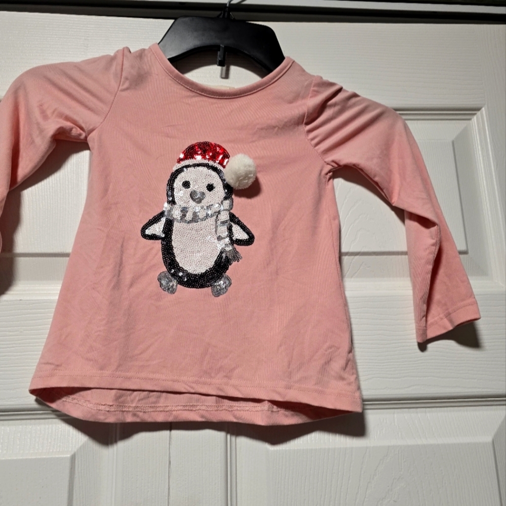 btween Pink Penguin Kids Shirt